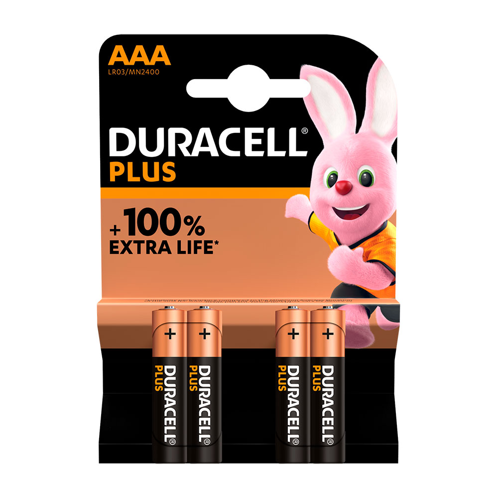 Pilha Alcalina Duracell Plus Power Aaa-Lr03 1,5V Blíster 4  