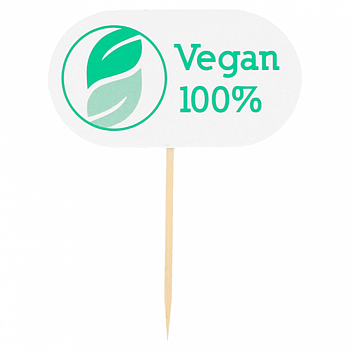 Marcadores "Vegan" 8Cm Branco Cartolina 100 Unid.           