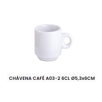 Chavena Cafe Porcelana Branca A03-2  5Cl (Lz)               