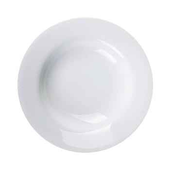 Prato Nº2  22Cm Sopa Aba Larga Servotel Porcelana Branca    
