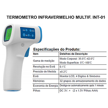 Termometro Infravermelho Multif. Int-01                     