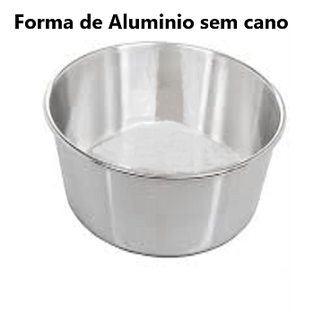 Forma De Aluminio Sem Cano Boca 28 Fundo 20 Altura 10,5Cm   