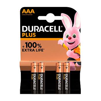 Pilha Alcalina Duracell Plus Power Aaa-Lr03 1,5V Blíster 4  