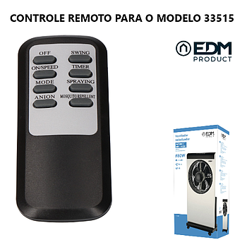 Controle Remoto Para Ventoinha Modelo 33515 Edm             