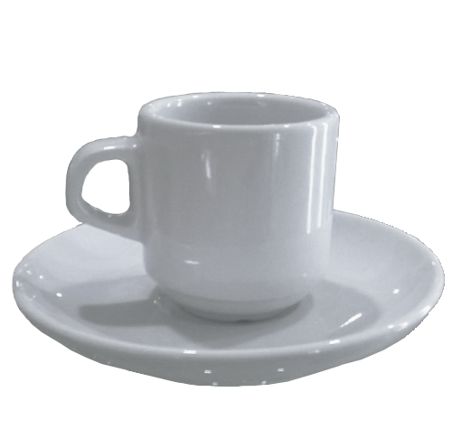 Pires E Chavena De Cafe Hotel Porcelana Branca              