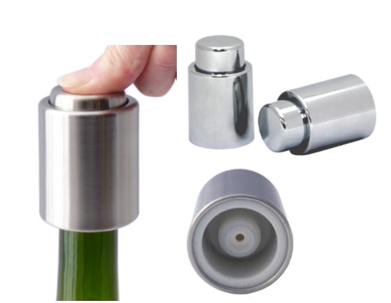 Bomba De Vacuo E Rolha Em Inox Vacuum Wine Stoper           