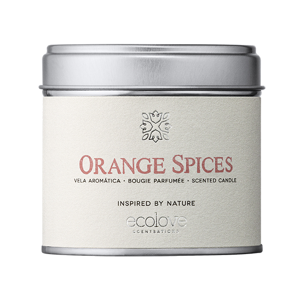 Vela Aromatica Ecolove -Orange Spices-  Lata 175 Gr         
