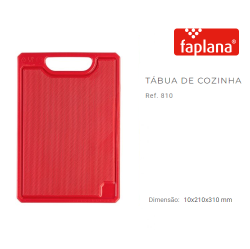 Tabua Cozinha 215X310Mm Vermelha Ref.810 (Faplana)          
