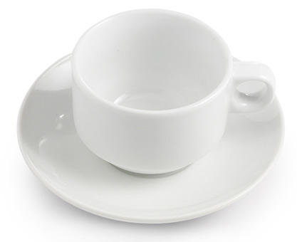 Pires E Chavena De Cha 15 Cl Porcelana Branca (Lz)          