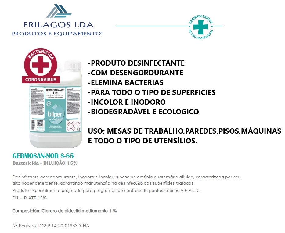 Germosan S-85  Desinfectante Inodoro 5Lts                   