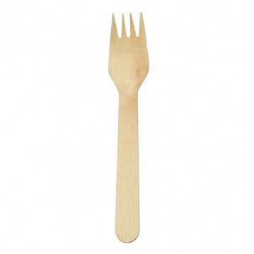 Garfo Madeira 16 Cm Embalagem 100 Unidades                  