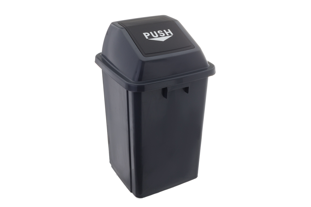 Balde Lixo Rect. Tampa Basc. 60L 41X41X70 Cm                