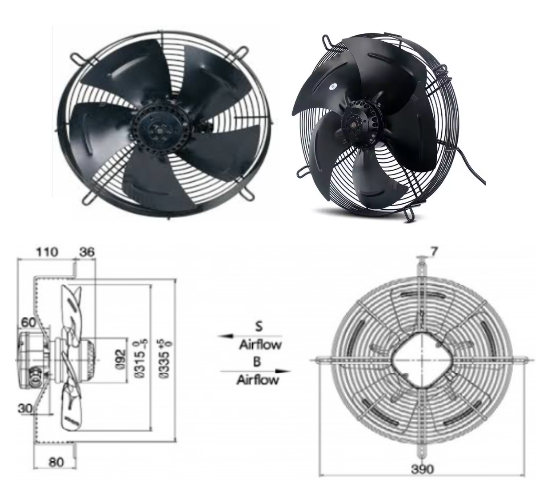 Motoventilador Ywf-4E-315-50-220 Succao                     