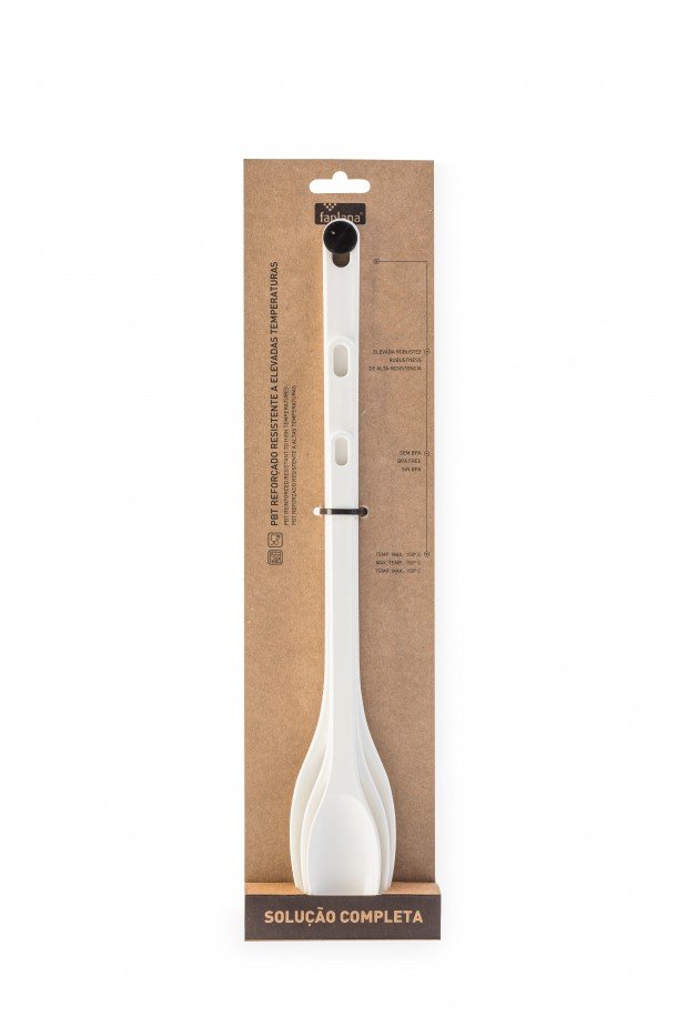 Conjunto 3 Colheres Pbt 200/1/2 Branco Ref 210              
