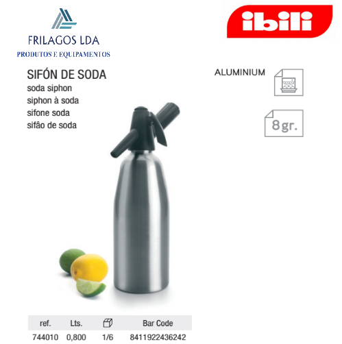 Sifao Soda Aluminio 80Cl 744010 Ibili                       