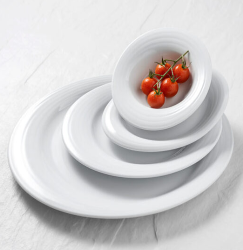 Prato Oval Fundo  34X29Cm Duo Branco Cv                     