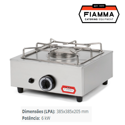 Fogão Gás 1 Queimador Bancada 385X385X205Mmgct6 Fiamma      