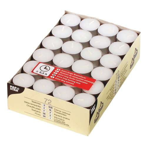 72 Velas Lamparina Diam-39Mm 6,5 Horas Papstar              