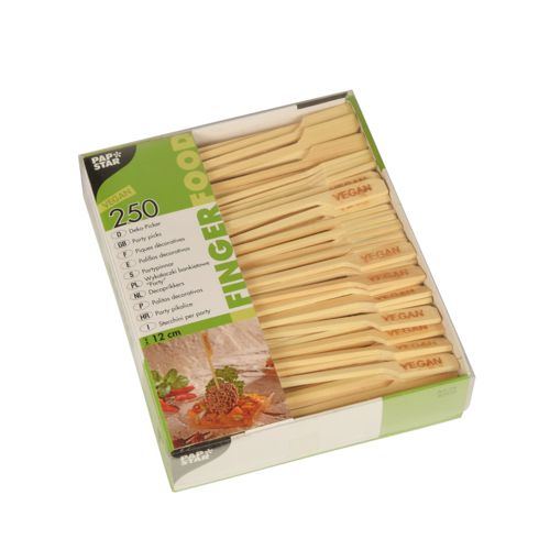 Espetos P/ Entradas 12 Cm &quot;Vegan&quot; 250 Unid                  