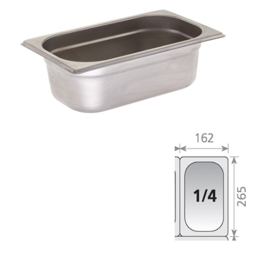 Conteiner Gn 1/4 65 Mm Inox 1.9 Lts                         