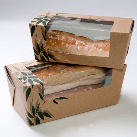 Caixa C/Janela P/Sandwich18X7,7X7,7Cm Havana 50 Unid        