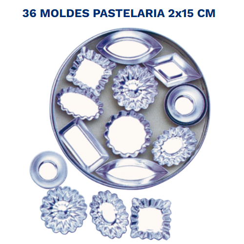 36 Moldes Pastelaria Mini Formas  (Gp)                      