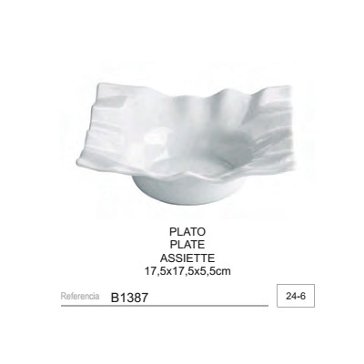 Prato Quad. Aperitivos Air 17,5Cm Viejo Valle               