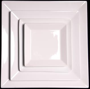 Prato Pao 13Cm Porc.Br.Square Hoyca                         
