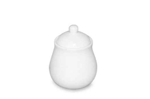 Acucareiro Redondo Porcelana Liso H-12Cm D-9Cm              