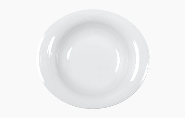 Prato Oval Sopa 25X22Cm Duo Branco Cv                       