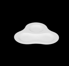 Prato Acepipes 24Cm  Saturno Branco Costa Verde             