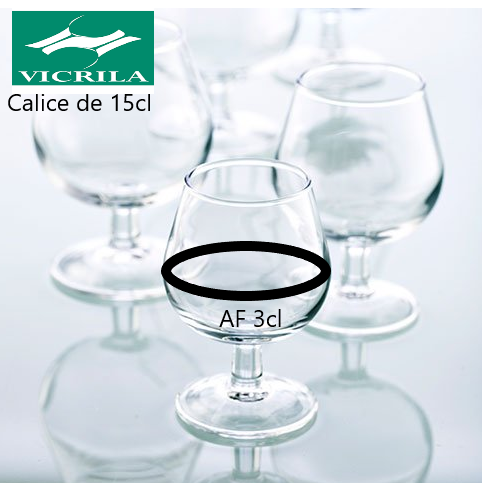 Calice Cognac 15Cl Af 3Cl Negro Vicrila                     