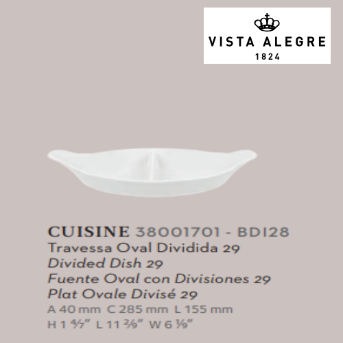 Travessa Gratin Bdi28 28Cm Branco Vista Alegre              