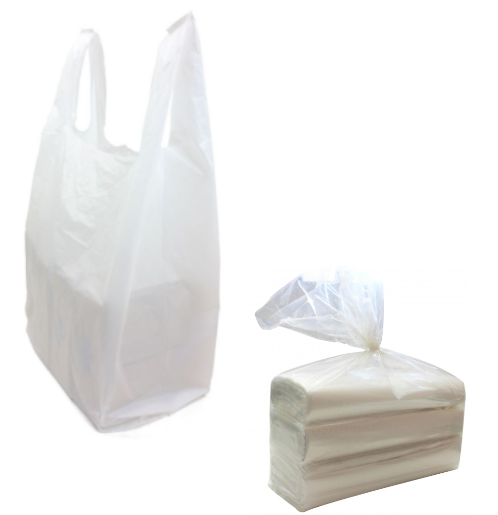 Saco Asas Branco 52X55Cm 5Kg 0.55 Micrones                  