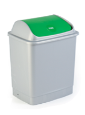 Balde 26 Lts C/Tampa Basc. Cinza  C/T Verde  Ref.795 Fp     