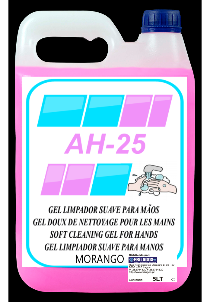 Gel Mãos Ah-25 Morango 5 Litros (Sisinvert)                 