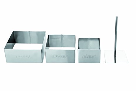 Conjunto De 3 Aros Inox Quadrados 6-8-10Cm Ibili            