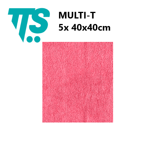 Pano Multi-T Microfibras (5 De 40X40Cm) Vermelho            