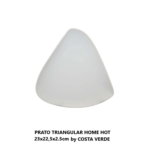Prato Triangular  Pequeno Porcelana Br. (Home Hot)          