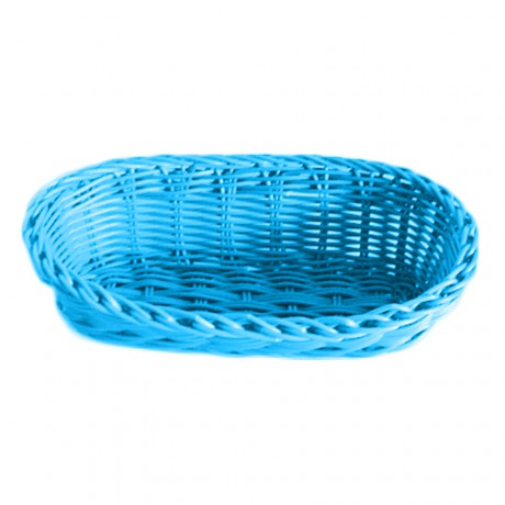 Cesta Simil-Mimbre  23X9X8Cm Azul Turquesa                  