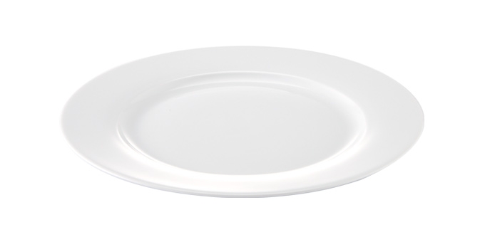 Prato 28Cm Aba Larga Servotel Porcelana Branca              