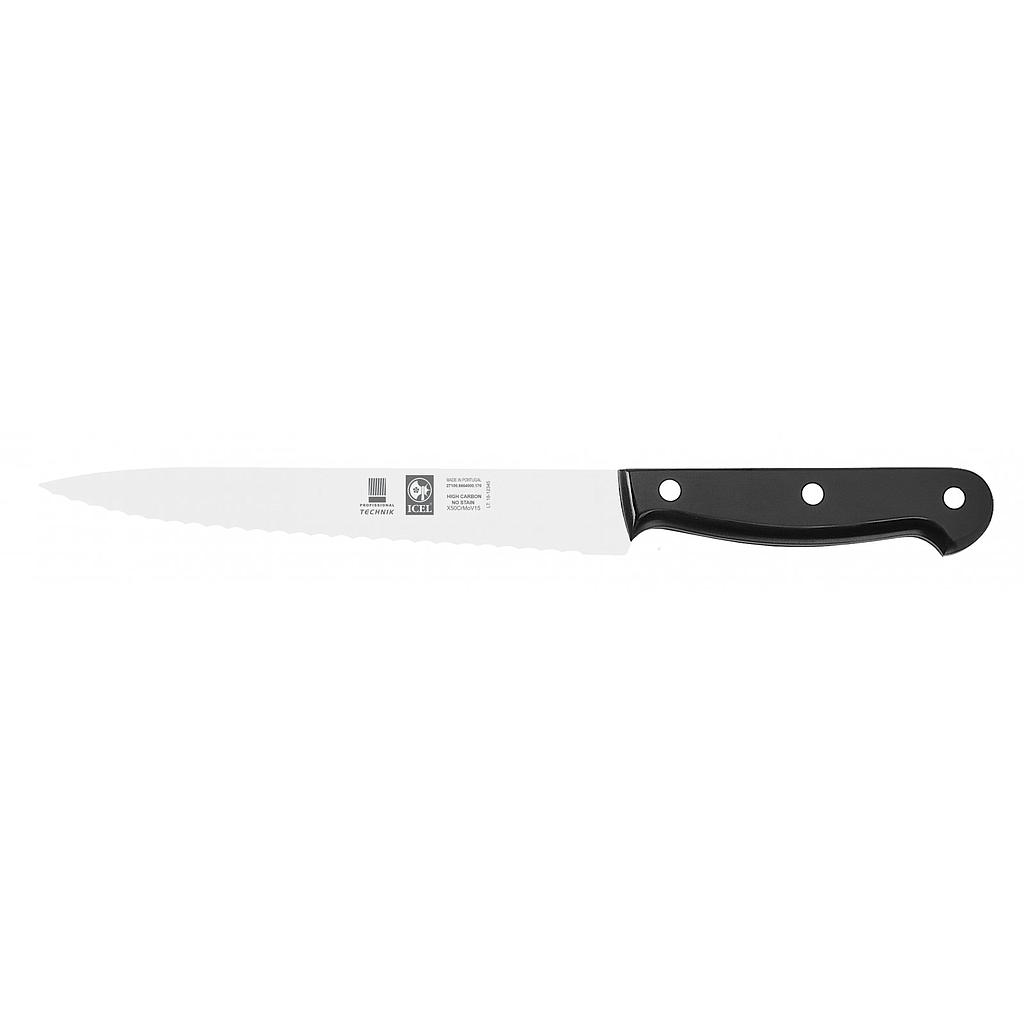 Faca Para Trinchar Serrilha Cb Pr 17Cm Technik Icel         
