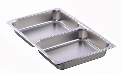 Conteiner Inox Gn 1/1 Dividido 2 Cubas H-65Mm               