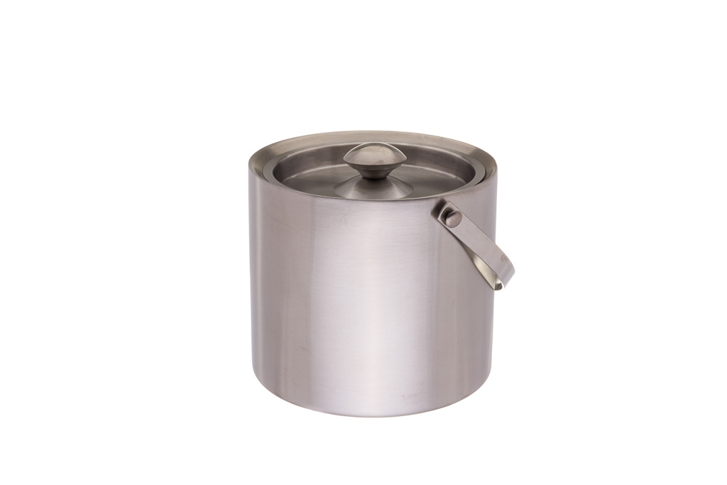 Balde Gelo Inox C/Tampa Parede Dupla 3Lt                    