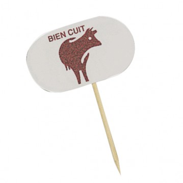 Pick Castanho Carne Bem Passada 7,5 Cm 100 Unidades         