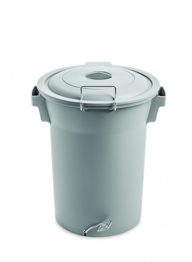 Balde 52 Lts C/Pedal Cinza Ref.785 (Faplana)                
