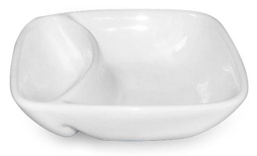 Azeitoneira Quadrada 12,5Cm Porcelana Branca                