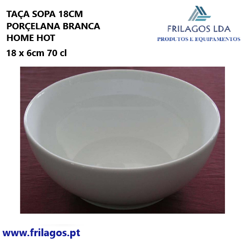 Taça De Soupa 18Cm Porc. Branca Home Hot                    