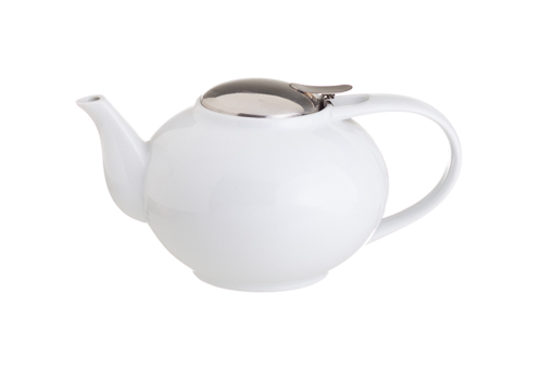 Bule Em Porcelana C/Tampa E Filtro Inox 0,5 Litro           