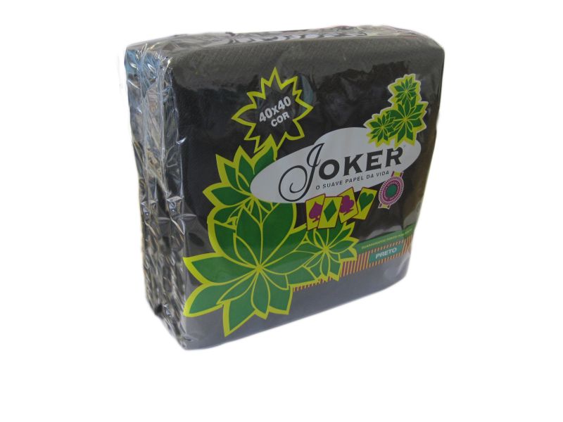 Guardanapo Ponto Por Ponto 40.40 Preto Pacote C/50          